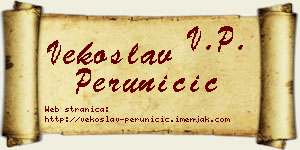 Vekoslav Peruničić vizit kartica